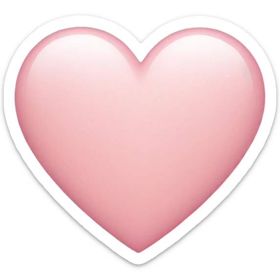 Light Pink heart  sticker