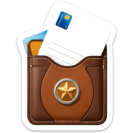 Resort Keycard & Holder: A sleek magnetic keycard paired with a leather card holder embossed with the resort logo.
 sticker