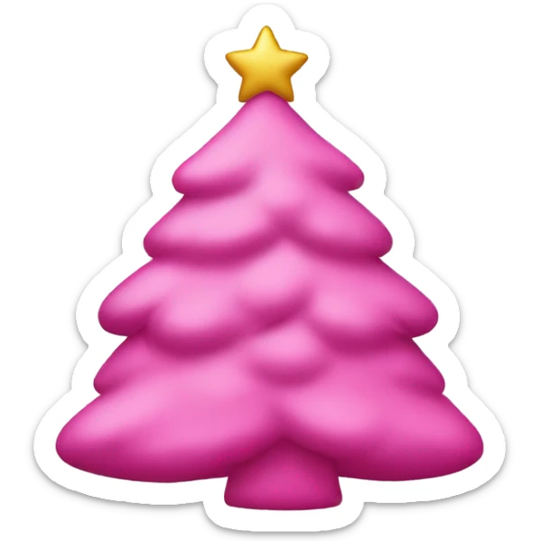 pink christmas sticker