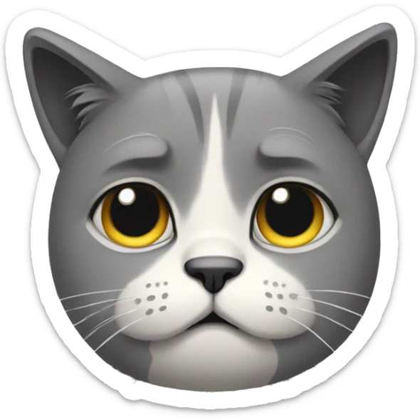 Sad cat sticker