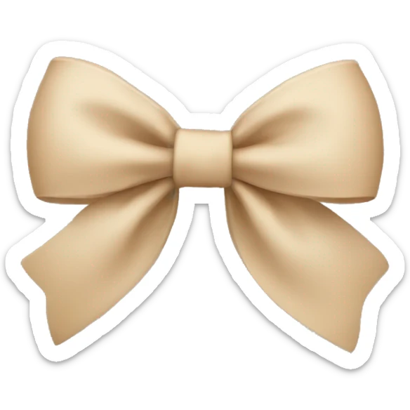 Beige bow sticker