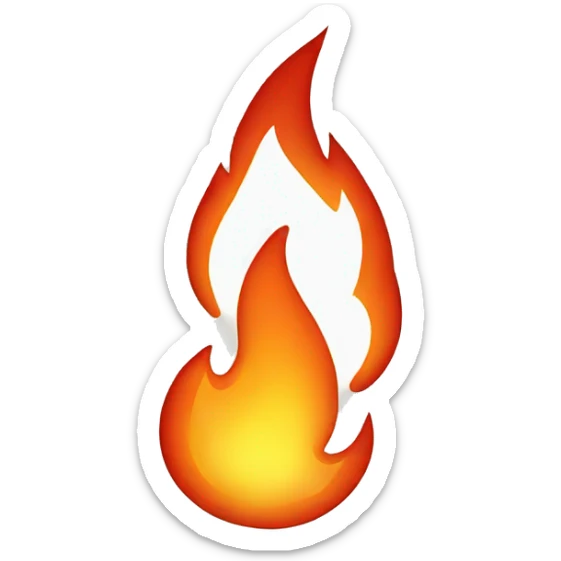 Flame sticker