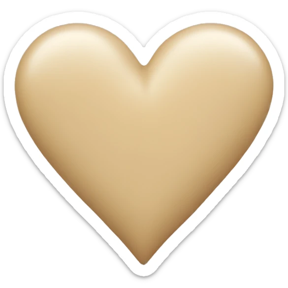 Beige heart  sticker