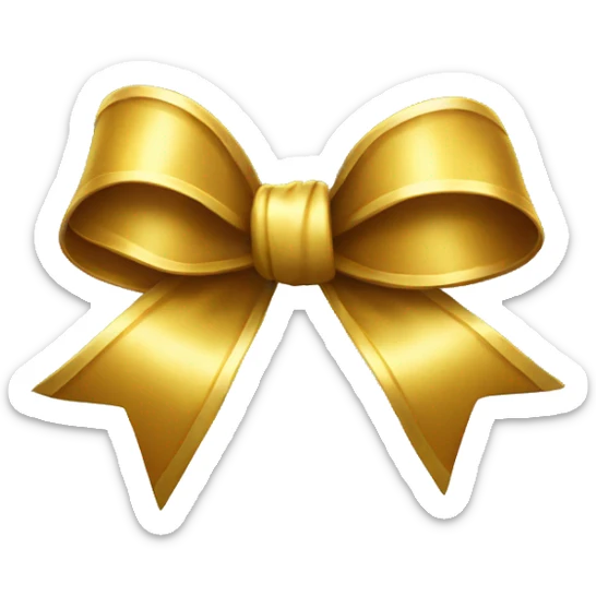 gold bow sticker