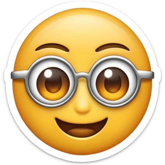 Haz un emoji con q este cansado q tenga ojeras, pero a este feliz así ☺️ pero que se le note  cara de cansancio sticker