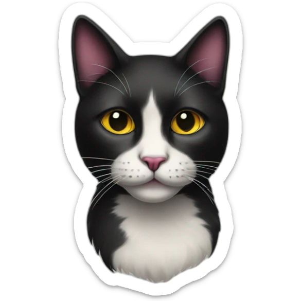 Black cat tattoo sticker