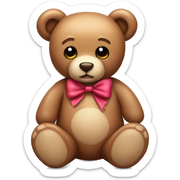 Teddy bear with bow sticker
