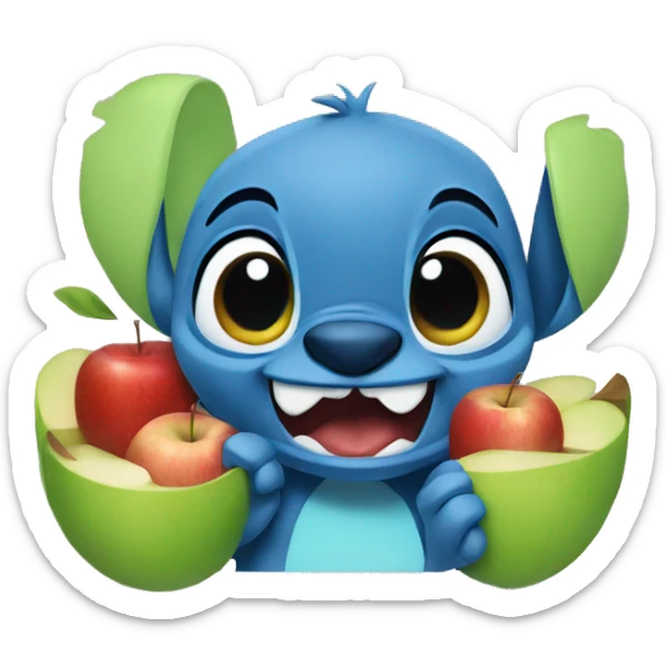 stich with apples  sticker