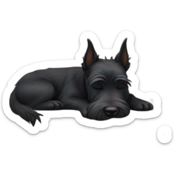 Scottish terrier sleeping sticker