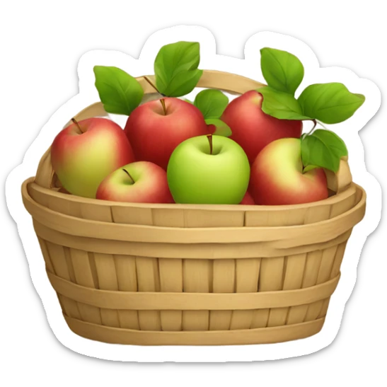 apple basket sticker
