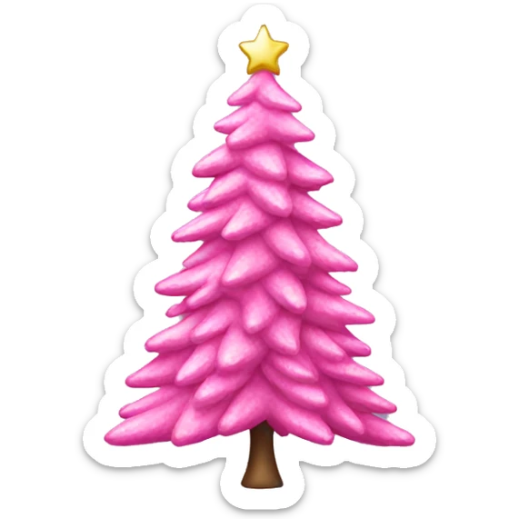 Pink Christmas tree  sticker