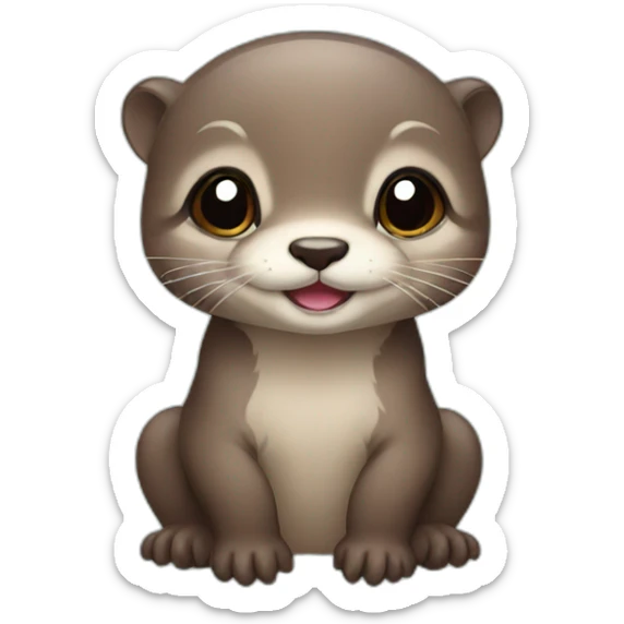 baby otter sticker