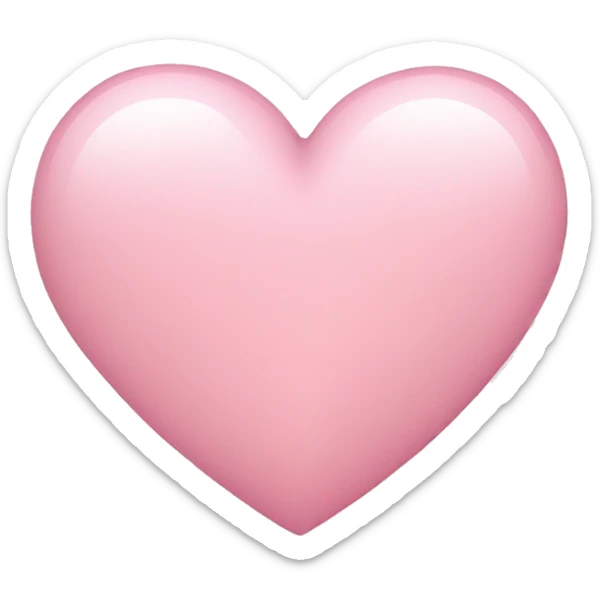 Light pink heart sticker