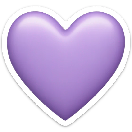 pastel purple heart sticker
