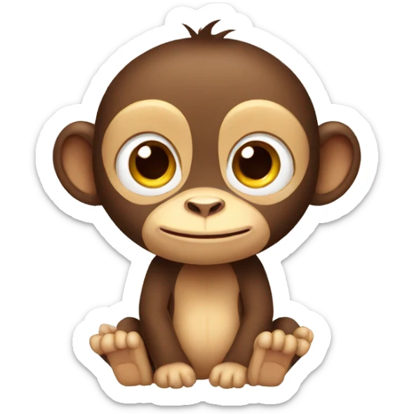 cute monkey sticker