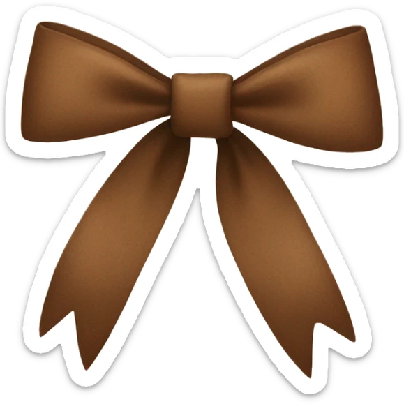 Brown bow sticker