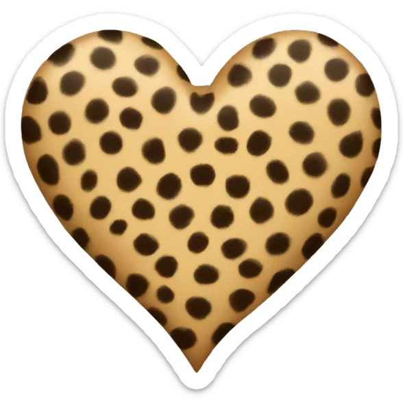 Cheetah print heart sticker