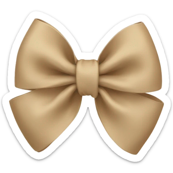 Beige bow sticker