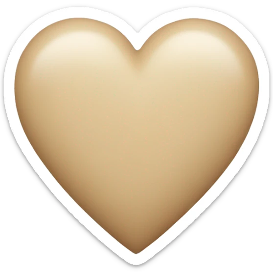 Beige heart sticker