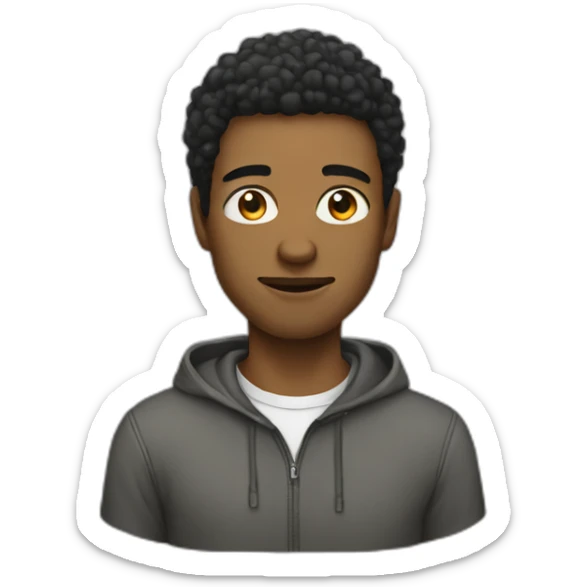 A strange man with the characteristics of a programmer, 17 years old and male sticker