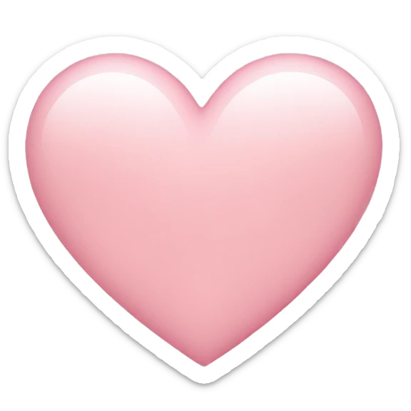 Light pink heart sticker