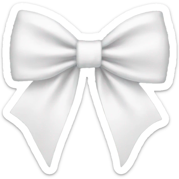 white bow sticker