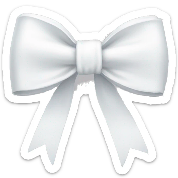 white bow sticker