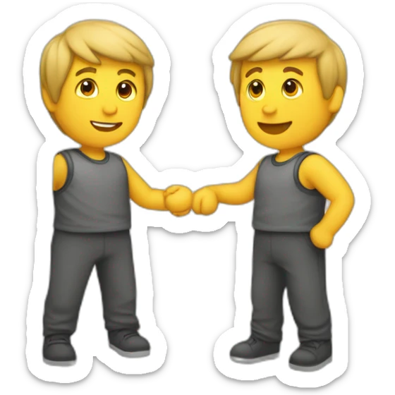 Personne qui a Deux bras en l’air vers la droite sticker