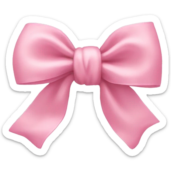 light pink bow on light pink bow sticker