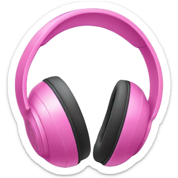 pink headphones  sticker