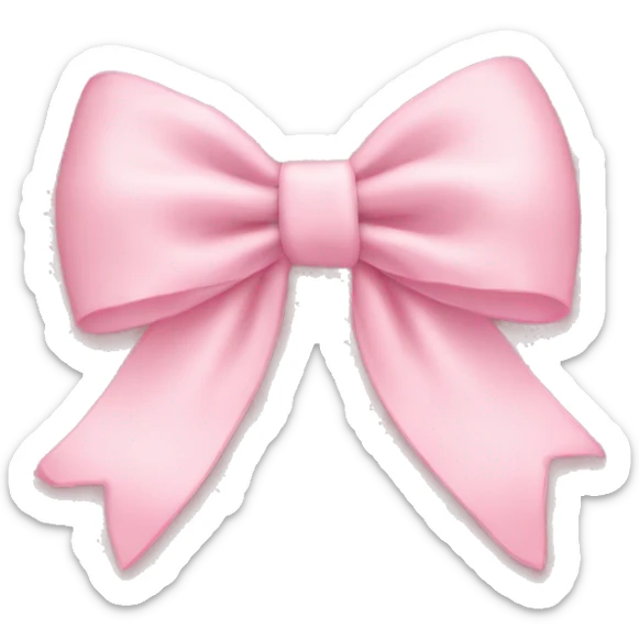 light pink bow on light pink bow  sticker
