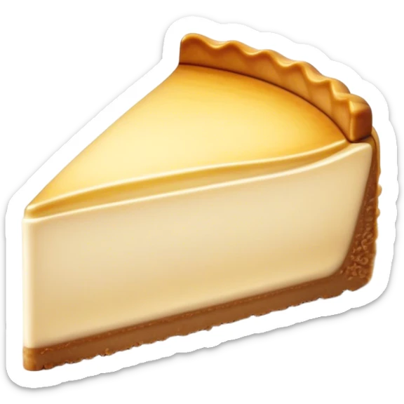 Cinematic Realistic Sernik Dessert Emoji, showcasing a rich, creamy cheesecake with a golden crust rendered with delicate textures and inviting, soft lighting. sticker