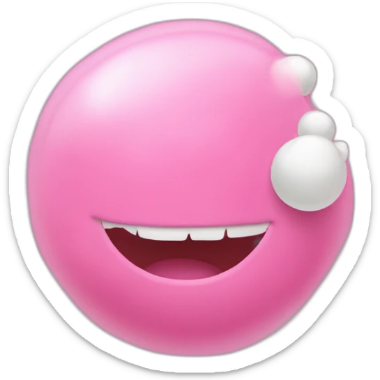 Un schtroumpfs qui fait des bulles de chewing-gum  sticker