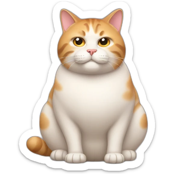 fat cat sticker