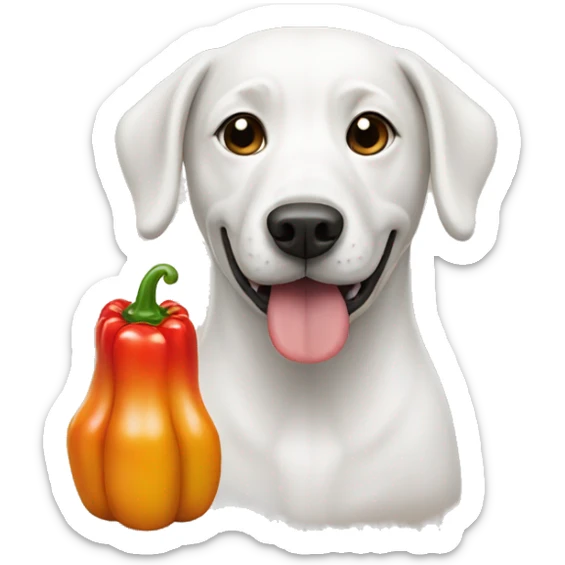 dog with pepper sticker
