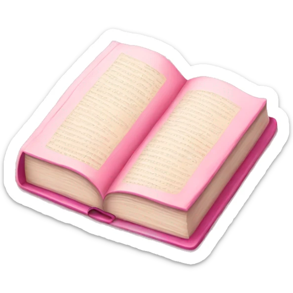 Pink book sticker