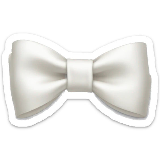White bow sticker