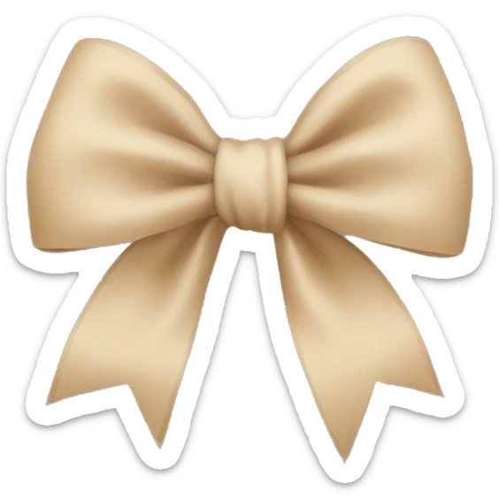 Beige bow sticker