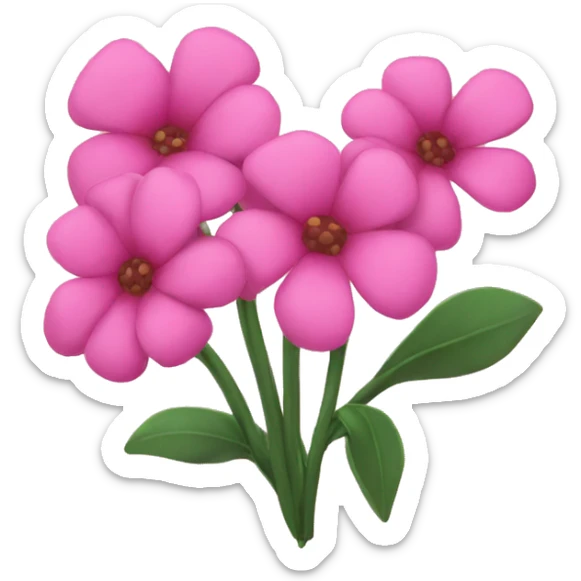Pink flowers sticker