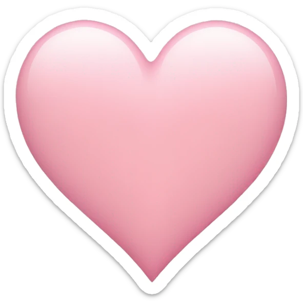 light pink heart sticker