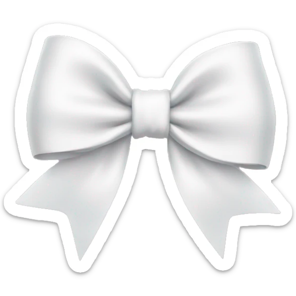 white bow sticker