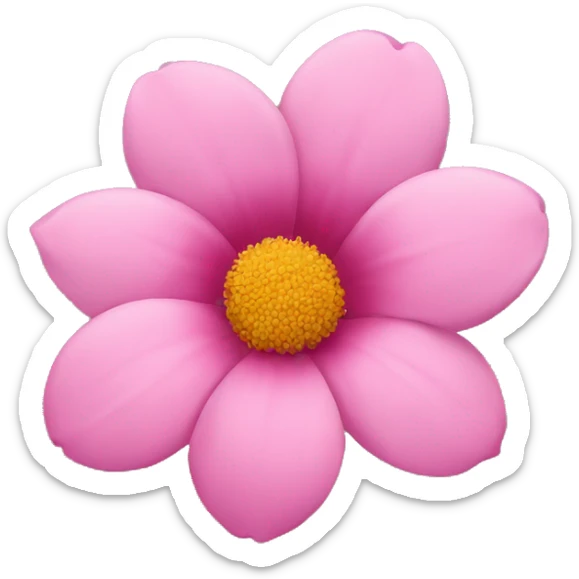 pink flower sticker