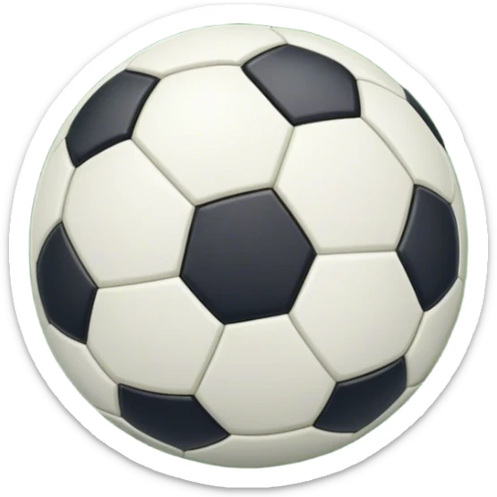 Cinematic Realistic image of a soccer ball resting on a lush, manicured field, rendered with detailed panel textures and crisp stitching, bathed in soft, natural lighting that highlights its timeless athletic appeal sticker