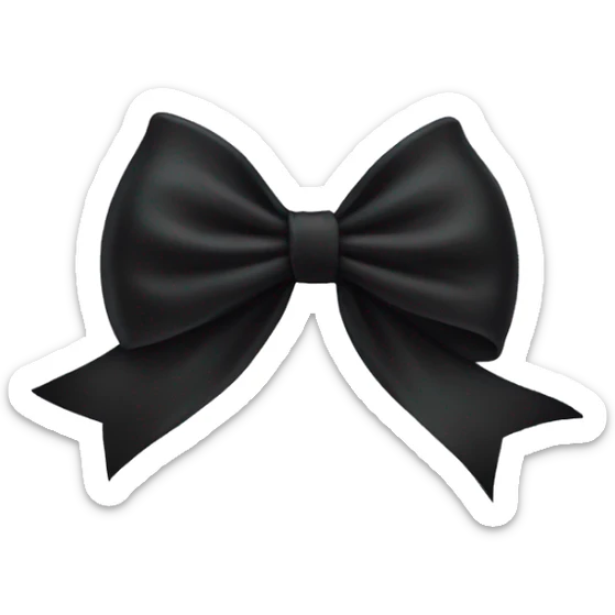 Black bow sticker