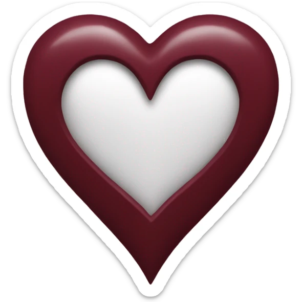 Maroon heart sticker