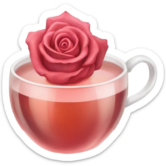 Hot rose tea sticker