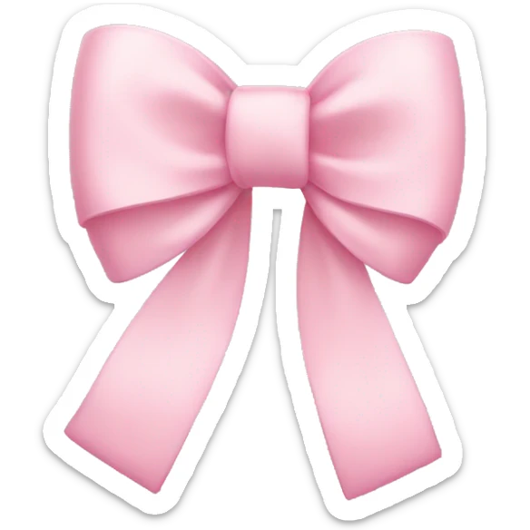 light pink bow sticker
