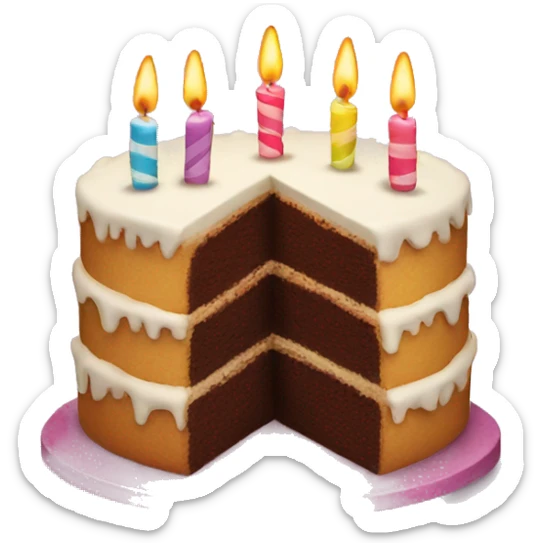 birthday cake sticker