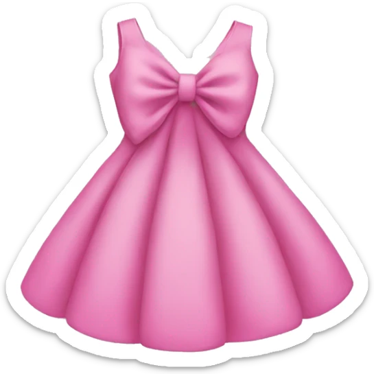 Pink bow dress sticker
