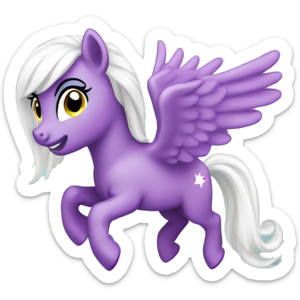 Flying little pony sticker